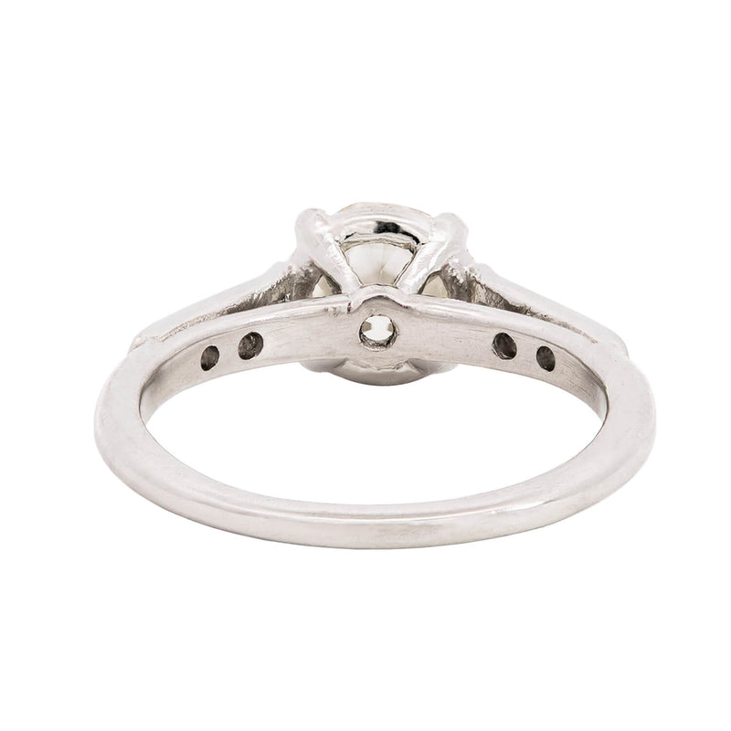 Art Deco Platinum Diamond Engagement Ring 1.43ctw