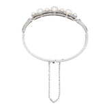 Art Nouveau Sterling Silver Pearl Bracelet