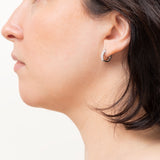 Estate 14k Pavé Diamond Hoop Earrings .57ctw