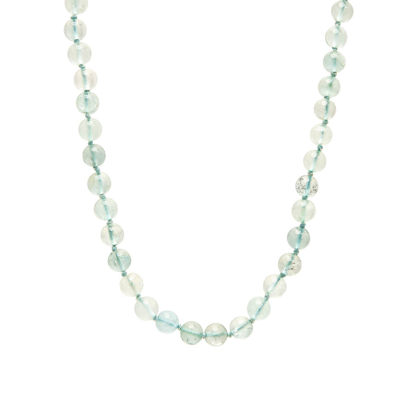 Vintage 14k Aquamarine Bead Necklace