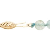 Vintage 14k Aquamarine Bead Necklace