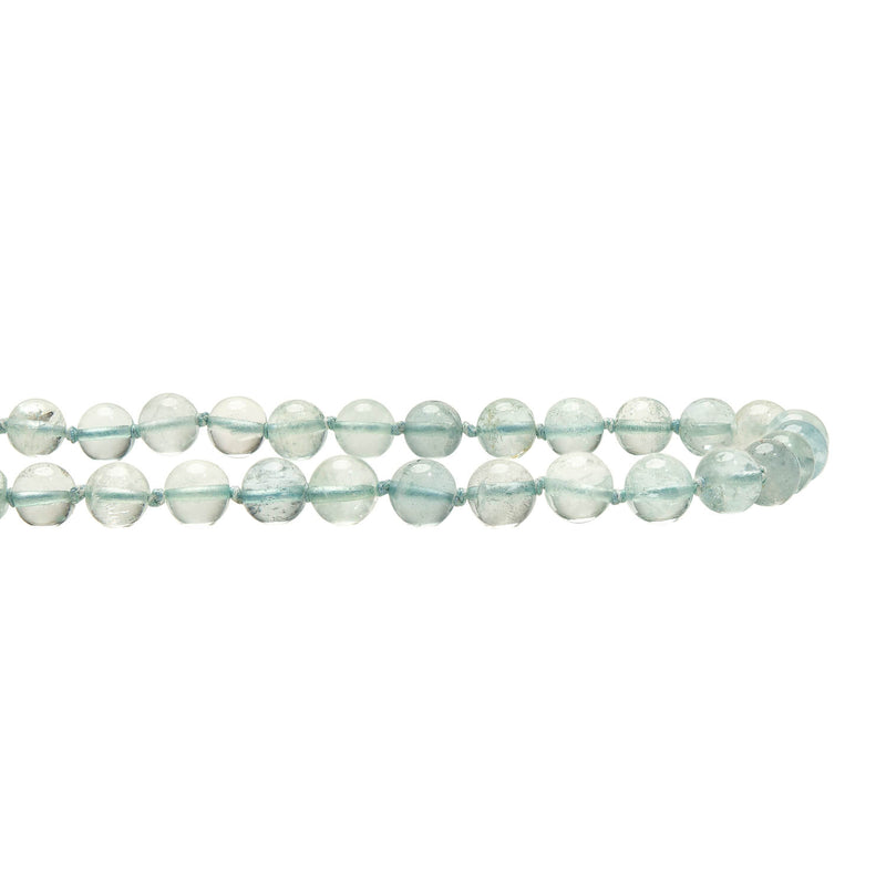 Vintage 14k Aquamarine Bead Necklace