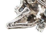 KIESELSTEIN CORD Estate Sterling Alligator Earrings