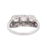 Art Deco Platinum Diamond Engagement Ring .65ctw