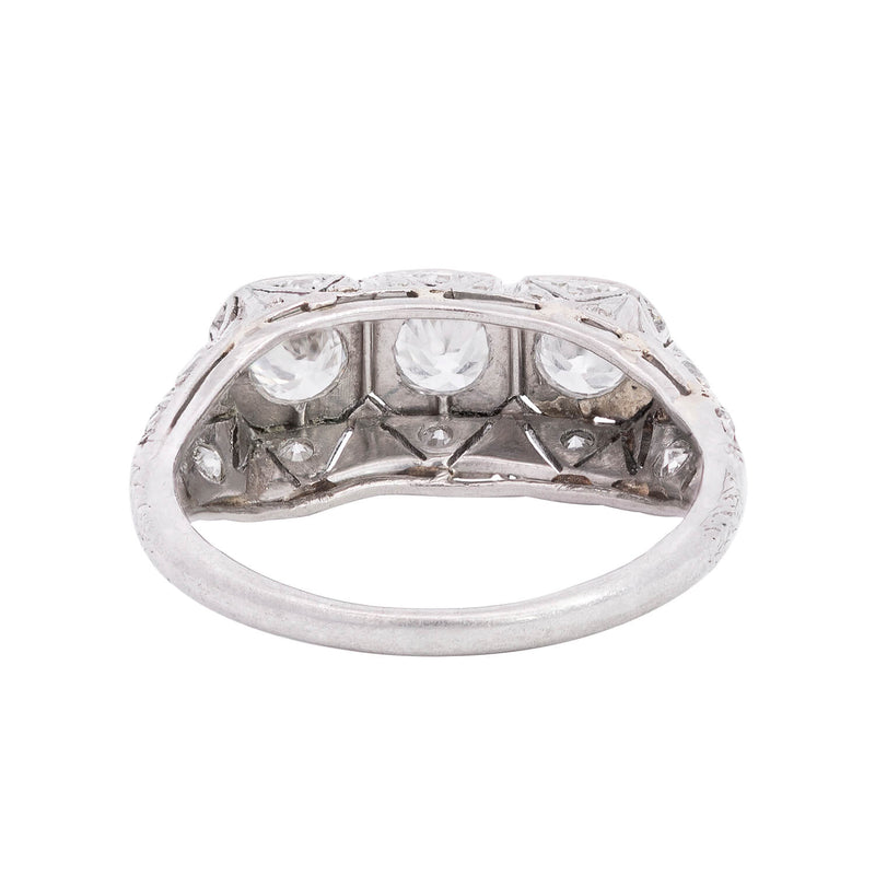Art Deco Platinum Diamond Engagement Ring .65ctw