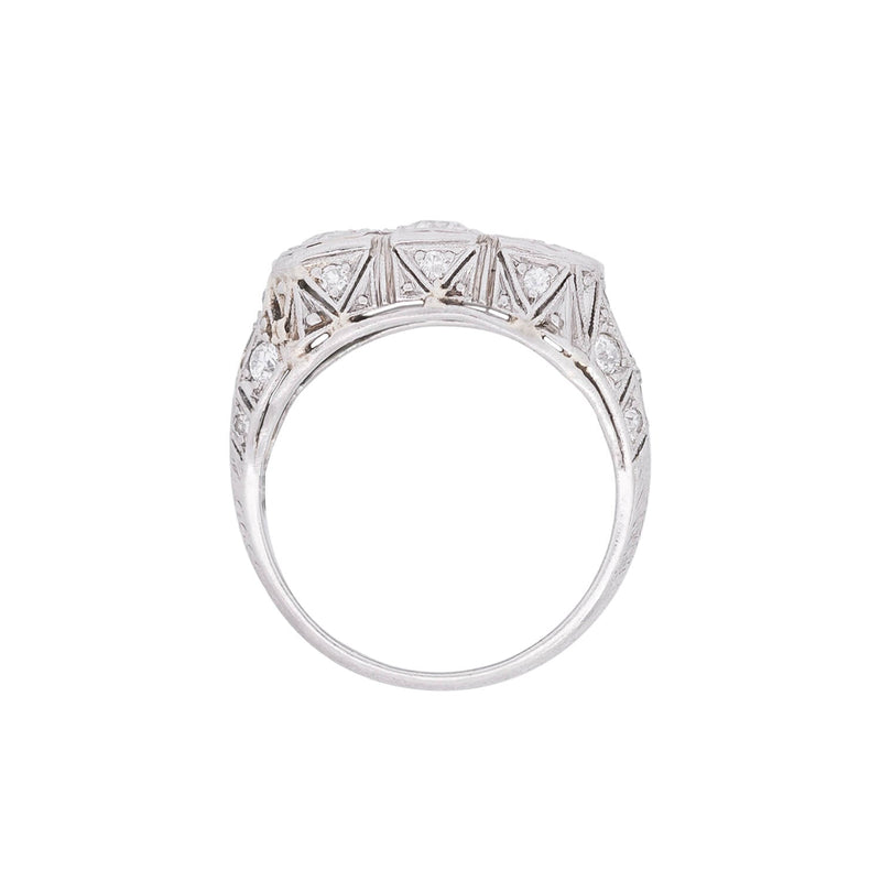 Art Deco Platinum Diamond Engagement Ring .65ctw