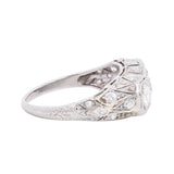 Art Deco Platinum Diamond Engagement Ring .65ctw