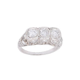 Art Deco Platinum Diamond Engagement Ring .65ctw