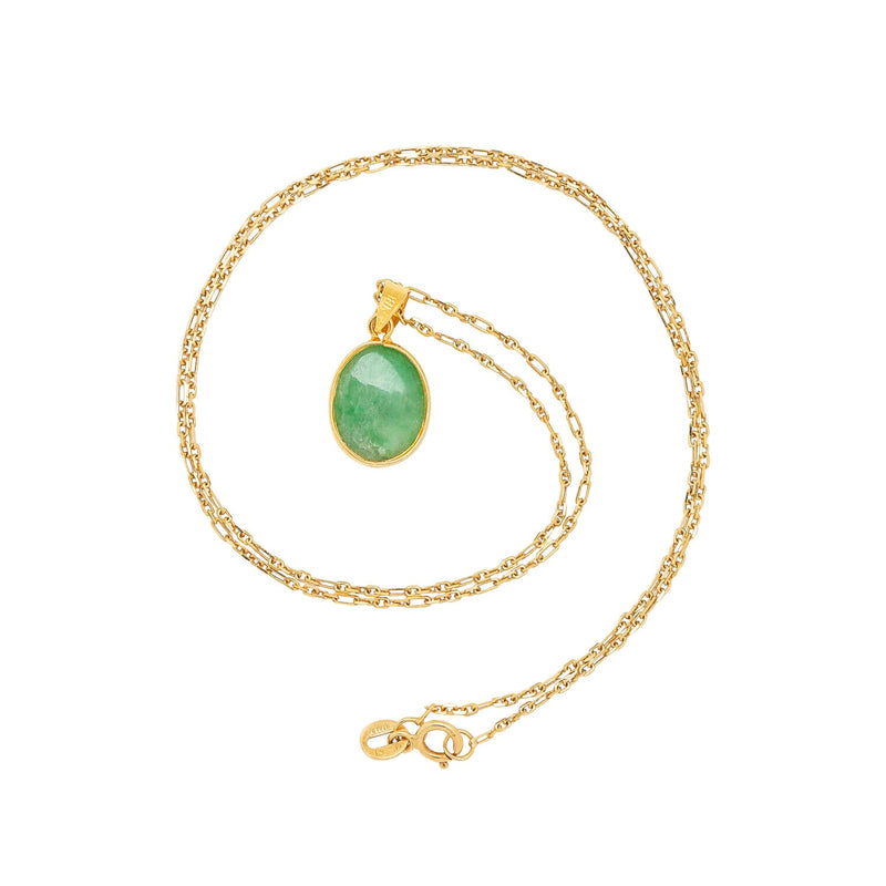 Retro 18k Jade Pendant Necklace