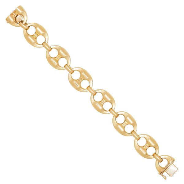 Estate 14k Yellow Gold Anchor Link Bracelet