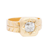 Victorian 18k French Diamond Ring .65ctw