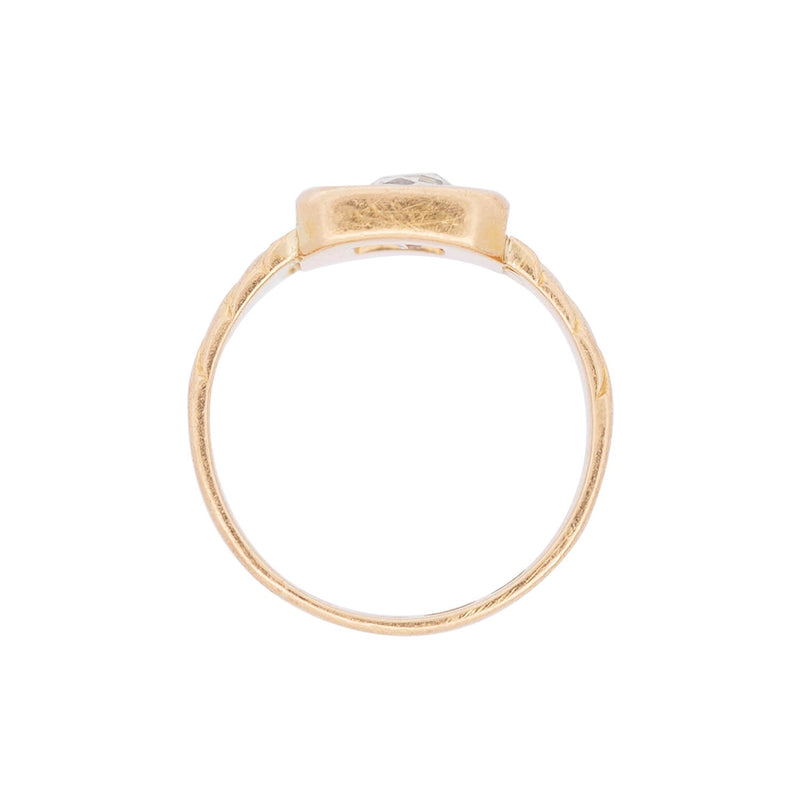 Victorian 18k French Diamond Ring .65ctw