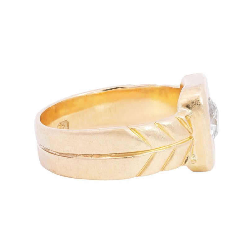 Victorian 18k French Diamond Ring .65ctw