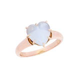 Victorian 14kt Moonstone Heart-Shaped Ring