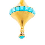 Victorian 18k Gold and Turquoise Earrings