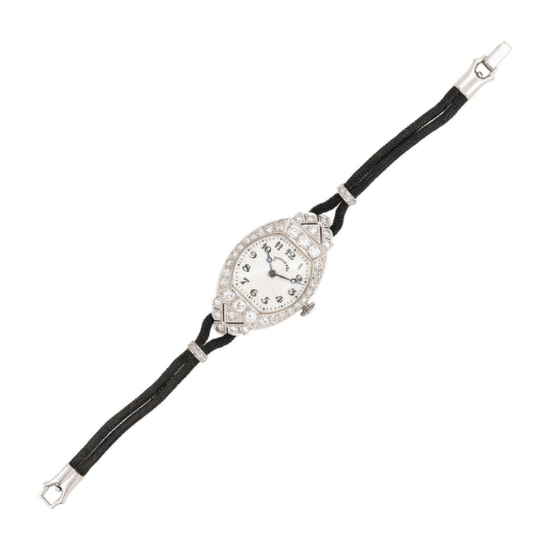 Marcus and Co. Art Deco Platinum Diamond Watch