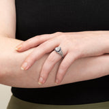 Edwardian Platinum Diamond and Sapphire Engagement Ring 1.39ctw