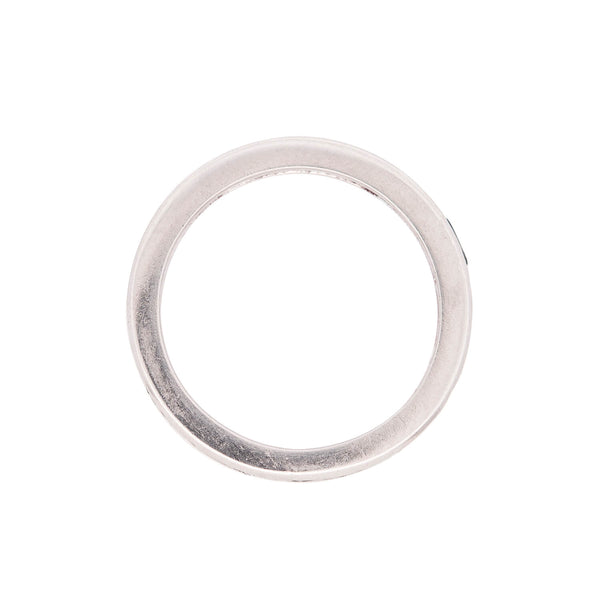 Vintage TIFFANY & CO. Platinum Diamond + Saphire Eternity Band