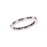 Vintage TIFFANY & CO. Platinum Diamond + Saphire Eternity Band