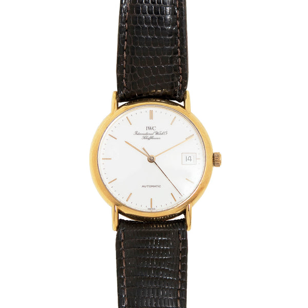 International Watch Co. Schaffhausen Estate 18K Portofino Watch with Lizard Band