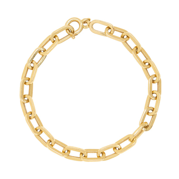 Estate 14k Paperclip Link Bracelet 8.5g