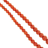 Art Deco gold filled Graduated Oxblood Coral Bead Necklace