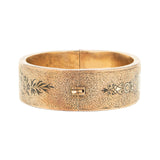 Victorian 14kt Gold Bangle Enamel Tracery "Wedding Bracelet" Set