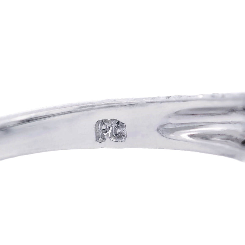 Art Deco Platinum Cushion Cut Diamond Engagement Ring 1.39ctw