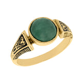 Victorian 15k Emerald & Enamel Ring