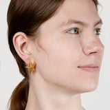 Estate 18k “Tiffany Style” Star Earrings 8.7dtw