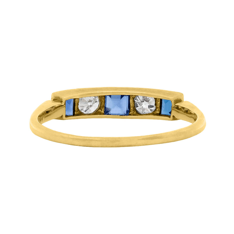 Edwardian 18k Sapphire and Diamond Ring