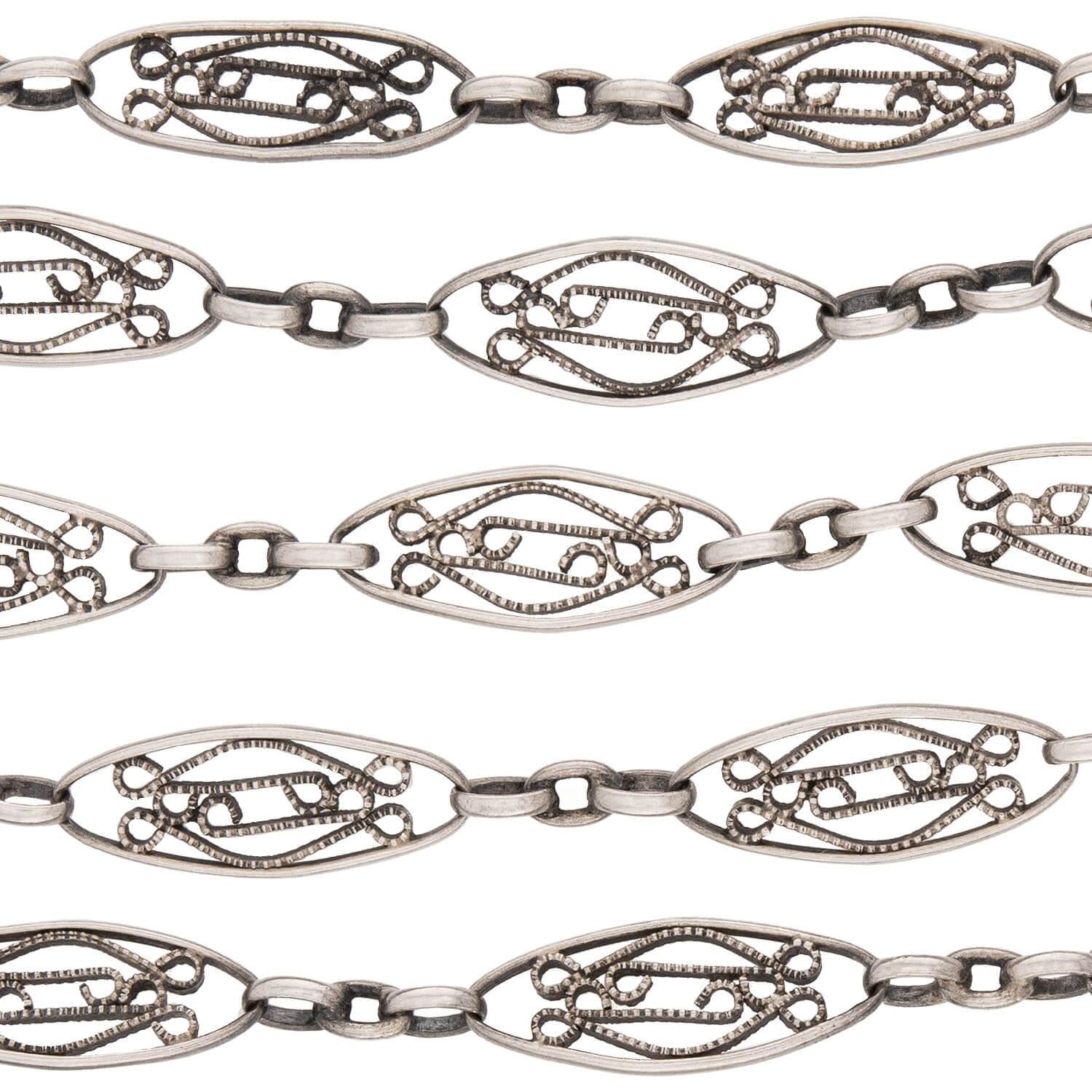 Victorian Sterling Silver Chain 52"