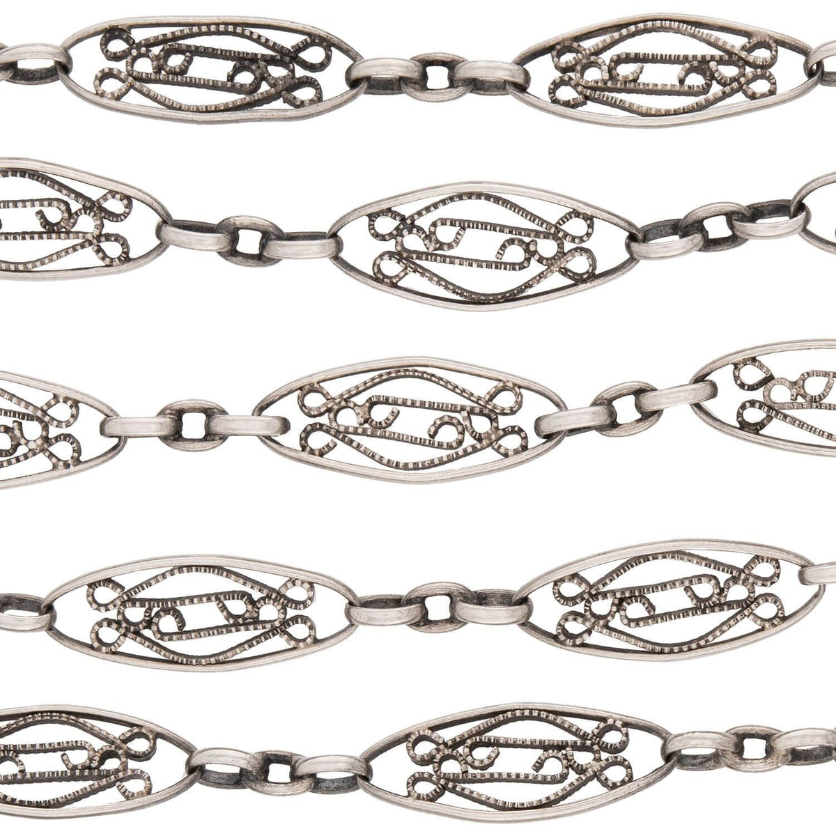 Victorian Sterling Silver Chain 52"