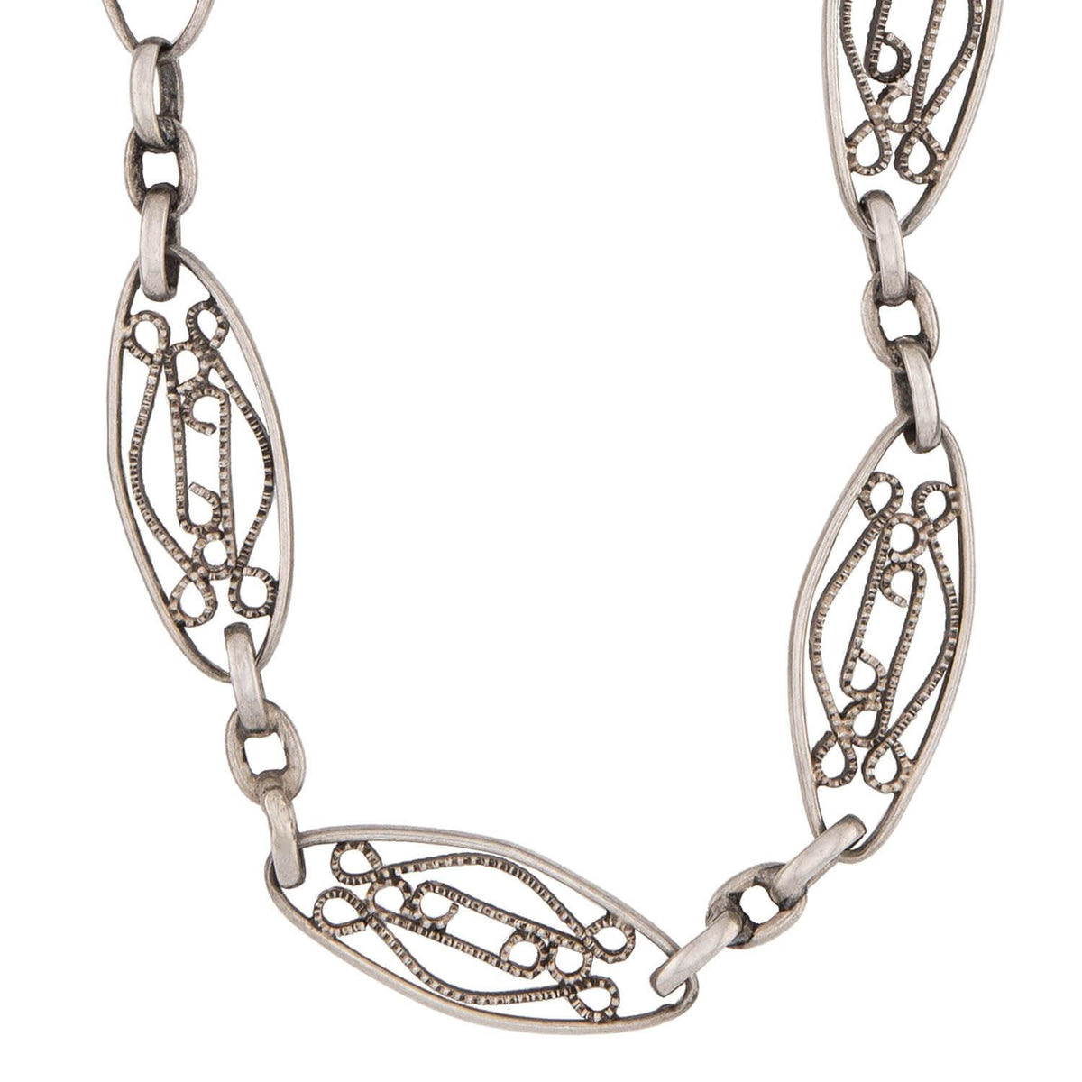 Victorian Sterling Silver Chain 52"
