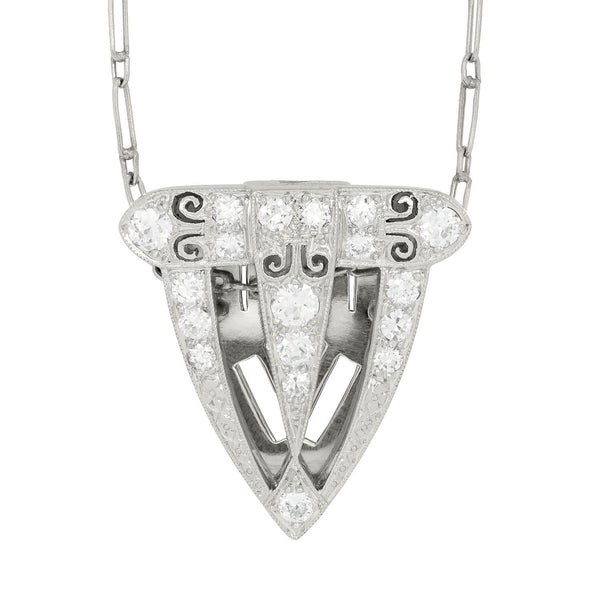 Art Deco Ruby & Diamond Necklace - Underwoods Jewelers