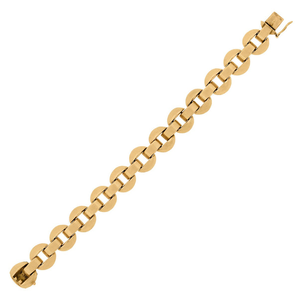 Art Deco 18k Yellow Gold Link Bracelet