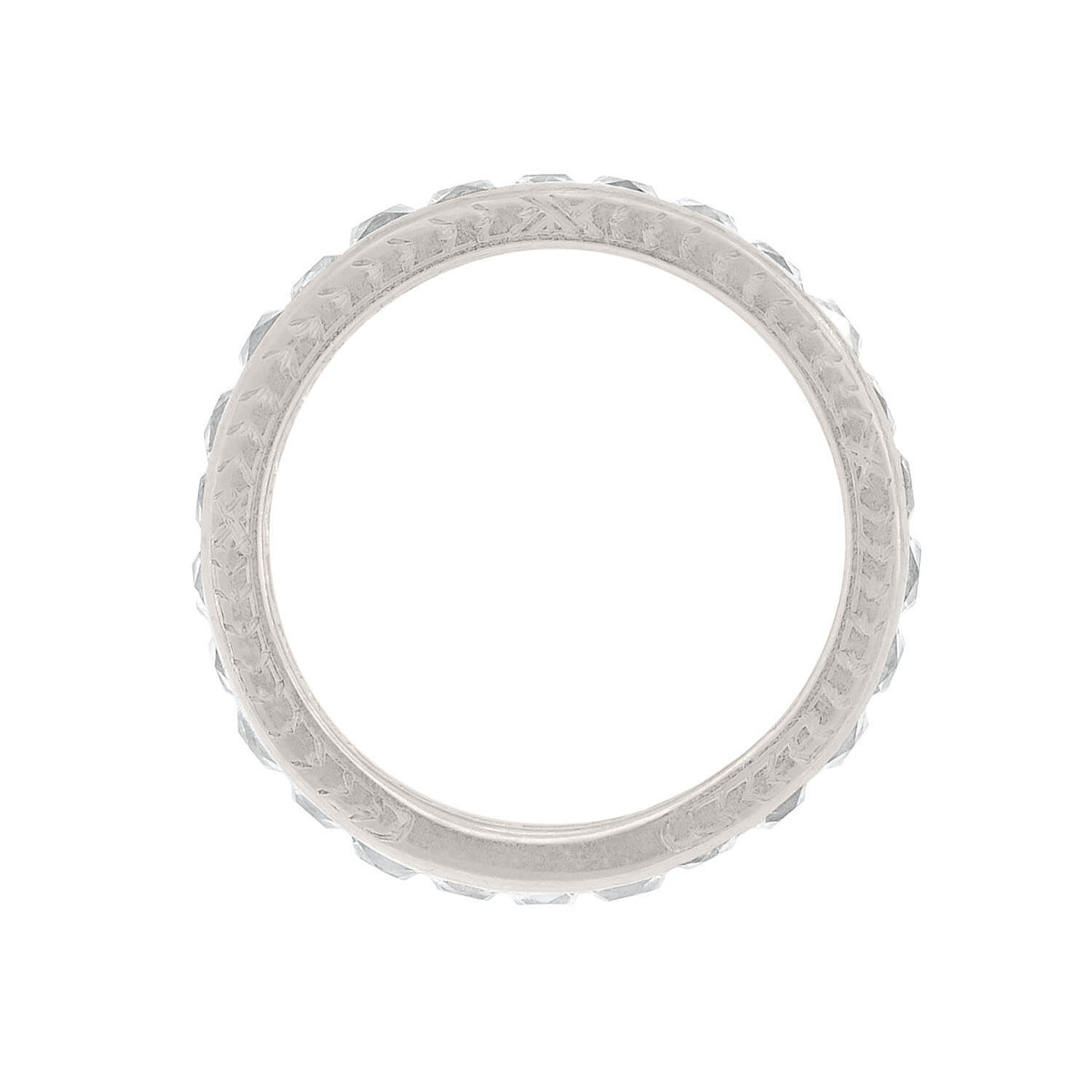 Edwardian Platinum French Cut Diamond Eternity Band 5.00ctw