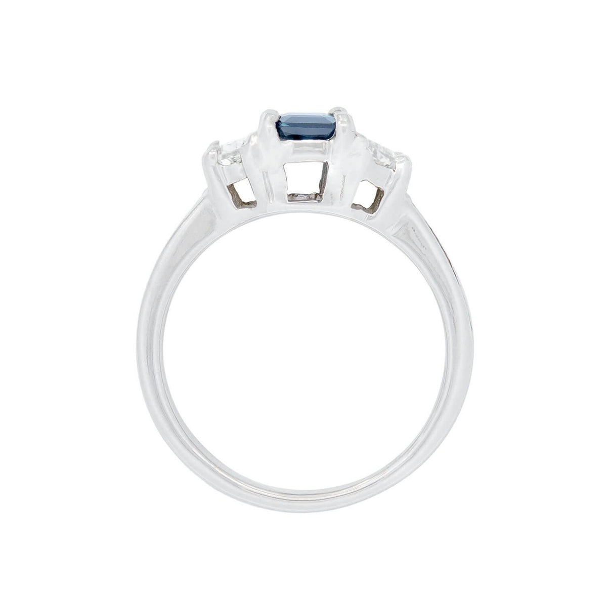 Estate 14k Sapphire and Diamond Engagement Ring