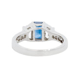 Estate 14k Sapphire and Diamond Engagement Ring