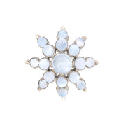 Victorian Sterling Silver Moonstone Starburst Pendant