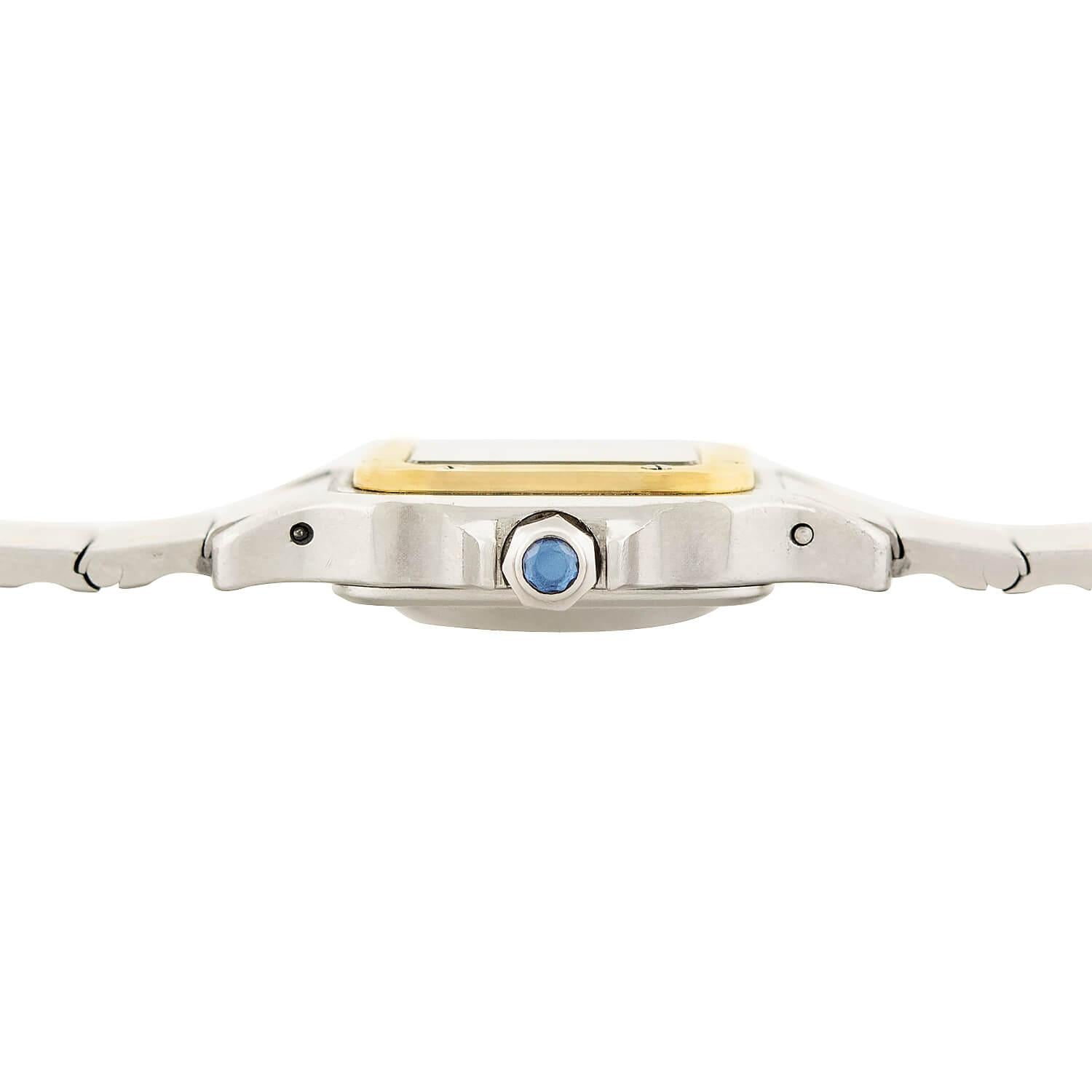 CARTIER  Estate 18k/Stainless Steel Santos Two-Tone Ladies Watch