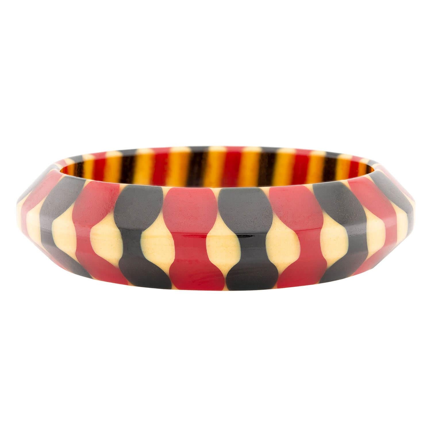 Retro Bakelite Red and Black Bowtie Bangle
