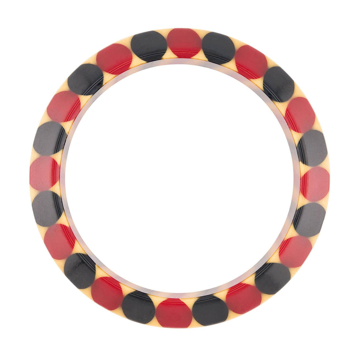 Retro Bakelite Red and Black Bowtie Bangle