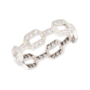 Estate Platinum Diamond Chain Link Ring