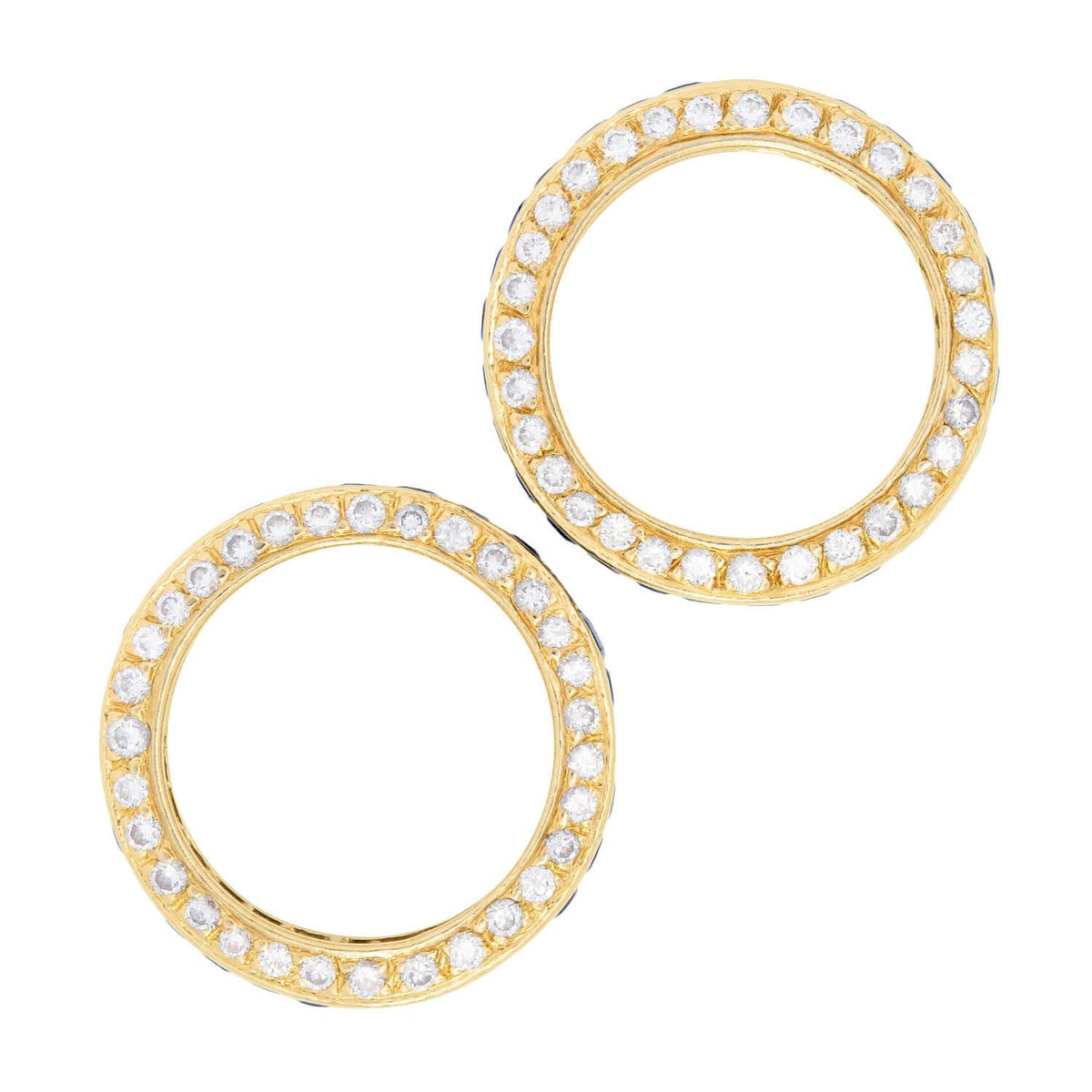 Estate 18k Sapphire and Diamond Eternity Band Set