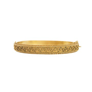 Victorian 15k Etruscan Hinged Bangle