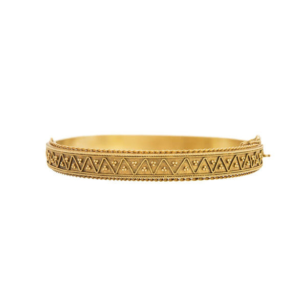 Victorian 15k Etruscan Hinged Bangle – A. Brandt + Son