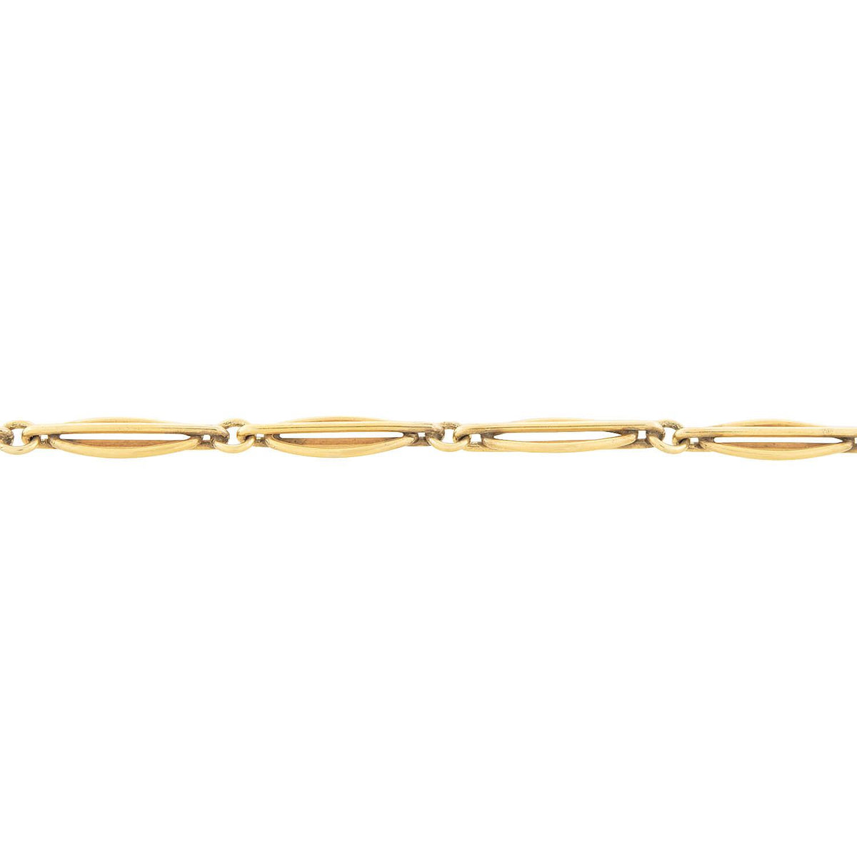 Edwardian French 18k Paperclip Chain 54"