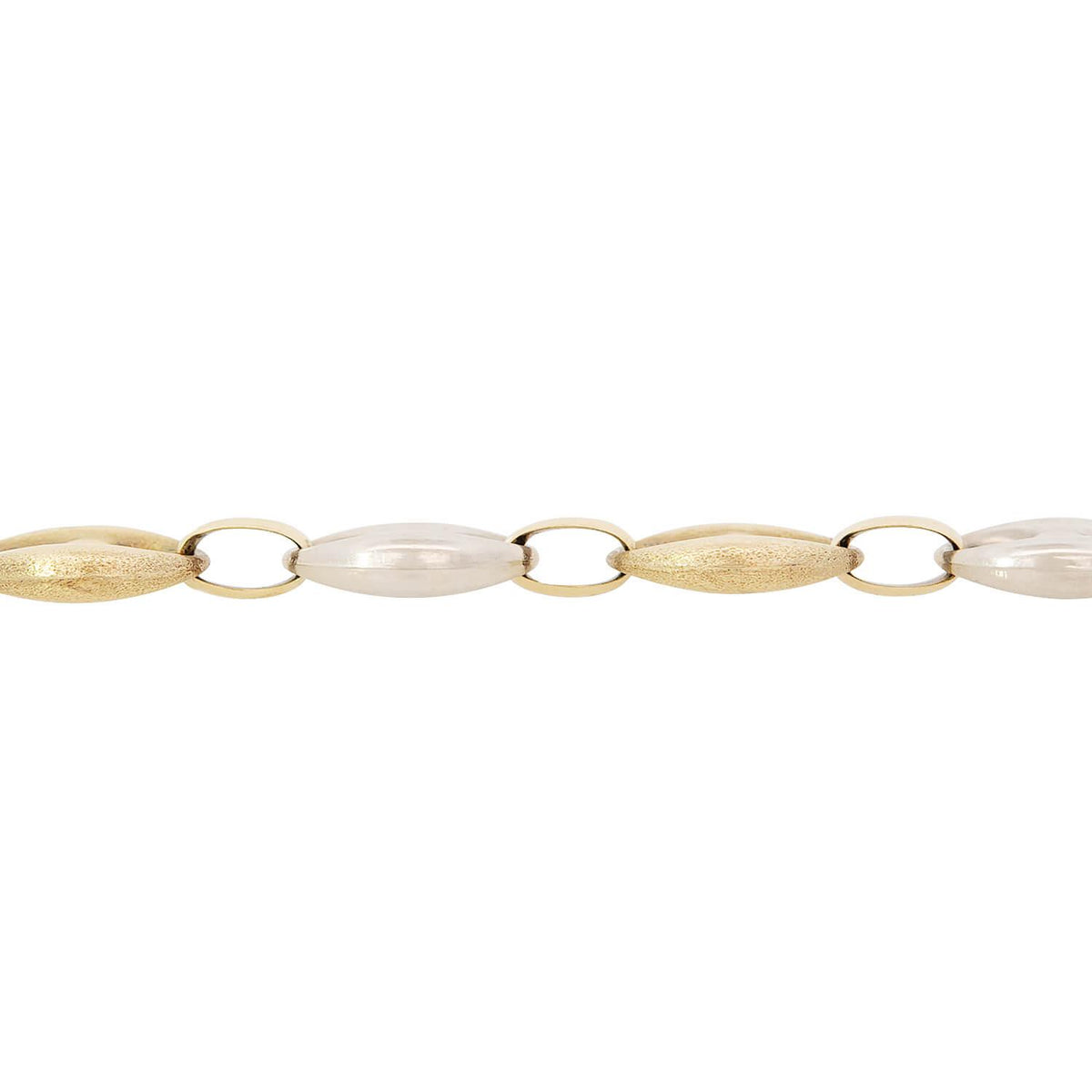 UNO A ERRE Estate 14k Mixed Metal Anchor Link Bracelet