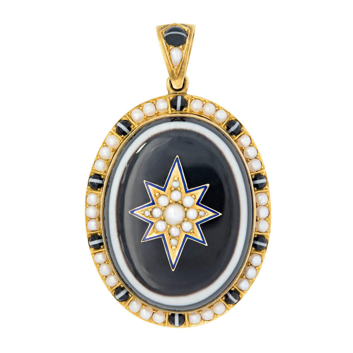 Pendentif Quartz Rubané Véritable - Taille 1-1/4 Pouce - Modèle STN66 - Neuf Sans Emballage